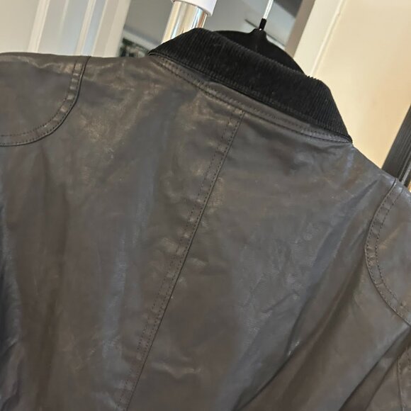 Banana Republic Waxed Black Jacket Size Small ASO Bella Swan Twilight - Picture 5 of 8